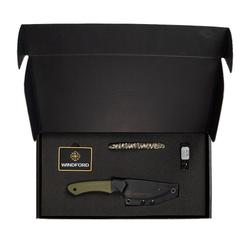 Тактический нож Windford Гектор сталь N690 cryo, олива