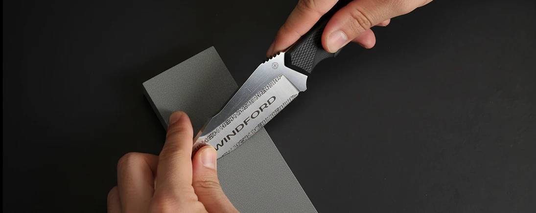 Заточка бруском вручную