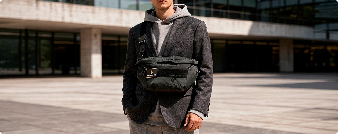 Сумка черная через плечо Windford