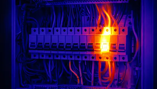Тепловизионное изображение диагностики электрической проводки