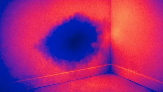 Тепловизионное изображения поиск утечки тепла в доме