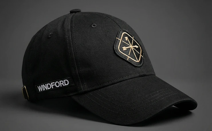 Бейсболка черная Windford Classic фотография ракурс 3/4