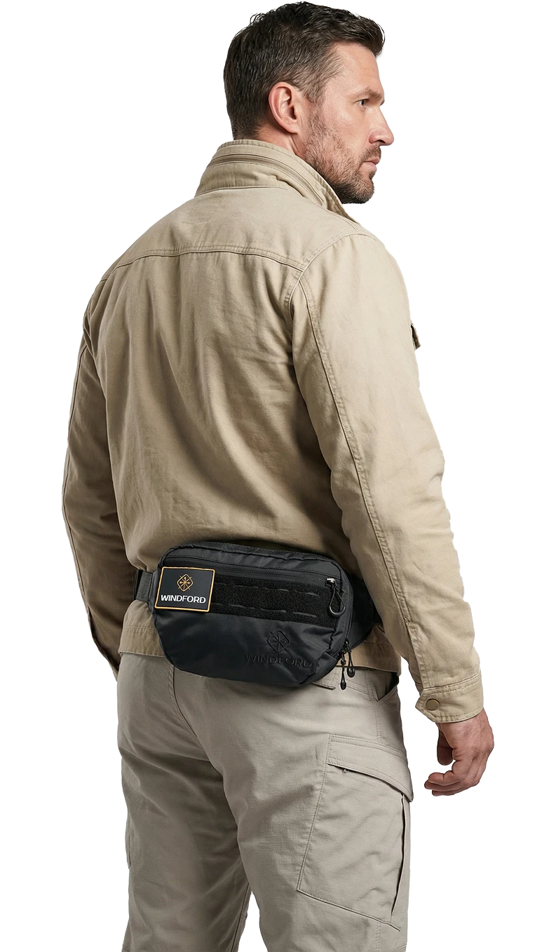 Сумка на пояс черная Windford Nomad