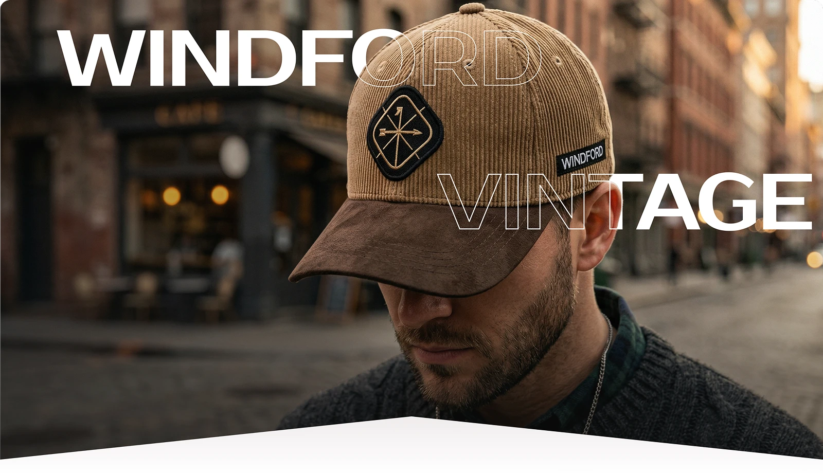 Бейсболка Windford Vintage бежевая