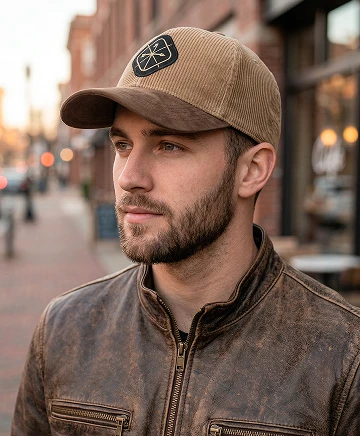 Бейсболка Windford Vintage бежевая фото на модели боковой ракурс