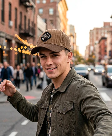 Бейсболка Windford Vintage бежевая на модели